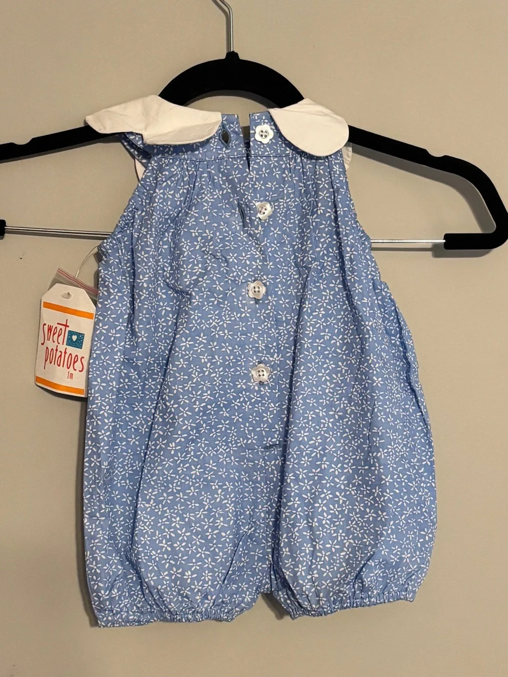 Vintage Sweet Potatoes bubble romper - 9m